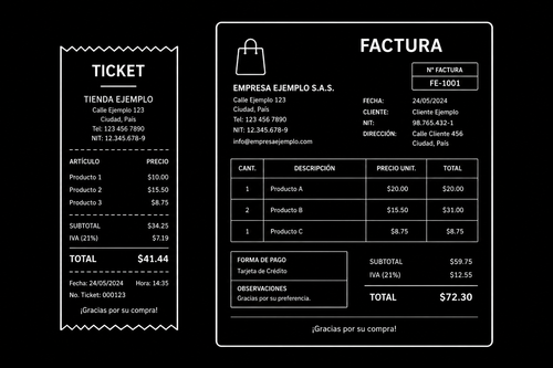 +90 TIKETS Y FACTURAS